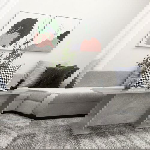 VidaXL stolić za kavu siva boja betona 103,5 x 60 x 40 cm od iverice Slike