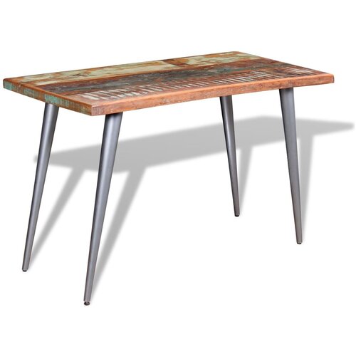  Jedilna miza iz trdnega predelanega lesa 120x60x76 cm Slike
