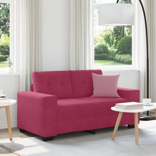  Dvojni kavč v vinsko rdeči barvi, 120 cm, iz žameta, (22054605) Slike