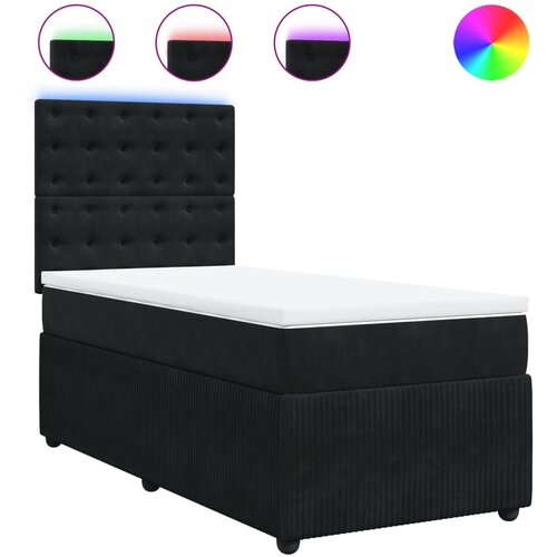 Maison Chic Box spring postelja - Vzmetna postelja z vzmetnico črna 100x200 cm žamet SL16846, (21881288) Cene