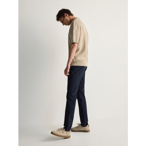 Reserved - Chino slim fit hlače - mornarsko plava Cijene
