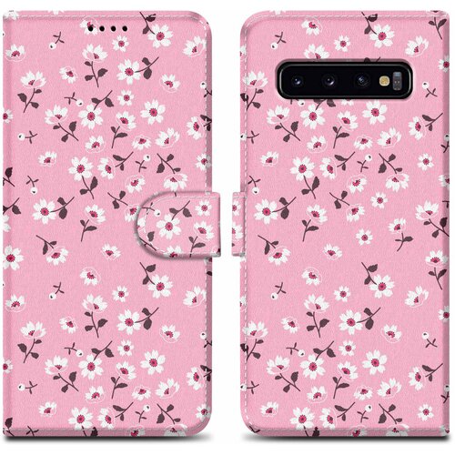 Cadorabo Ohišje, združljiv s Samsungom - Design Flower Rain št. 6 - Zaščitni pokrov z magnetnim zapiranjem, funkcijo stojala in režo za kartico, (20593098) Cene