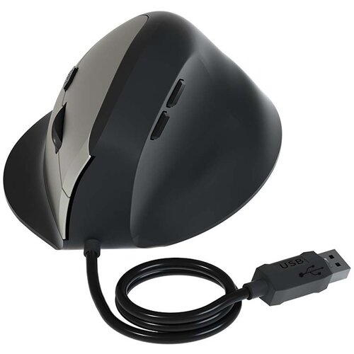 INF Ergonomska navpična žična miška - tihi klik, podpora za zapestje, nastavljiv DPI Grey, (5000091388) Cene