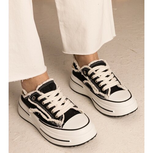 Gemre Black women's high-soled sneakers Kallara Cene