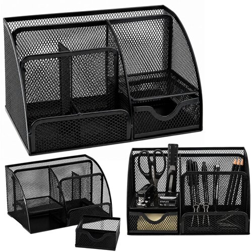  Metal Desk Organizer, Office Drawer, Compartment, Black Cijene