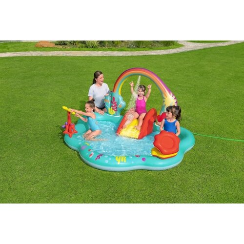 Bestway Proizvod sa nedostatkom - OUTLET - bebi bazen za igru mala sirena 160l 221x193x117cm ( 14/91097 ) Slike