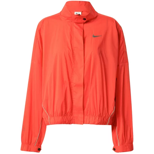 Nike Športna jakna oranžno rdeča / srebrna