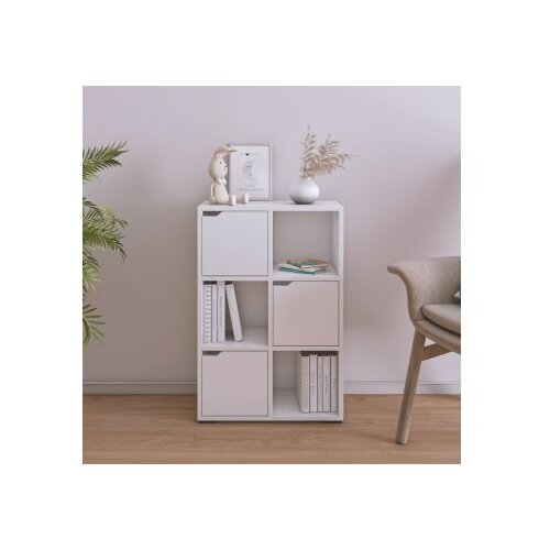Hanah home polica za knjige vinesa white Slike