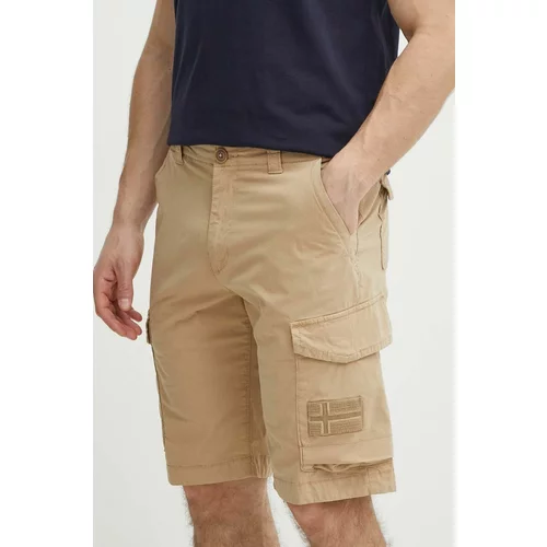 Napapijri Kratke hlače N-Horton za muškarce, boja: bež, NP0A4HOSN1E1