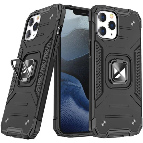 Wozinsky Armored etui ovitek + magnetno držalo iPhone 13 Ring Armor črn, (21522874)