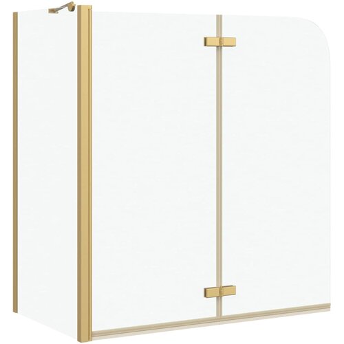 vidaXL Obloga za tu&scaron; Zlata 120 x 68 x 130 cm ESG steklo in aluminij, (5000112593) Cene