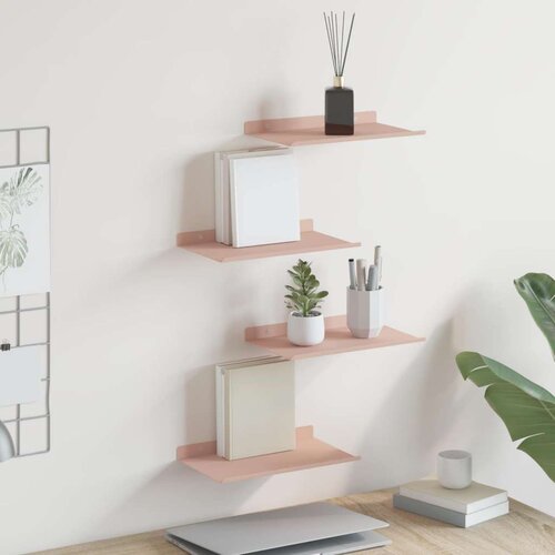  Polica na zidu s policom Zidne 4 pcs Ružičasta 30 x 18 x 2 5 cm - Ružičasta 30 x 18 cm 4 Cijene