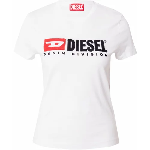 Diesel Majica 'SLI-DIV' rdeča / črna / bela
