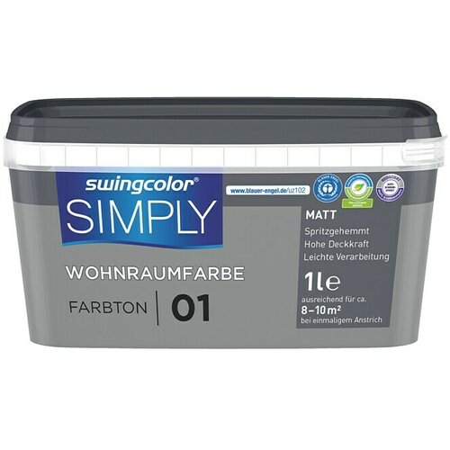 SWINGCOLOR NOTRANJA DISPERZIJSKA BARVA SIMPLY ŠT.01 (1 l, siva) Cene