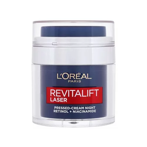 L´Oréal Paris Revitalift Laser Pressed-Cream Night Retinol + Niacinamide noćna krema za lice za sve vrste kože 50 ml oštećena kutija za žene
