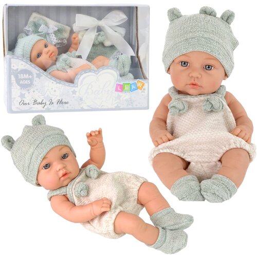 Baby Doll, Gray Outfit, Hat, Bib, 18 cm Slike