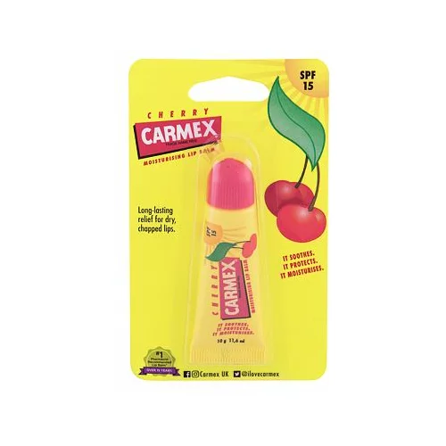 Carmex Cherry SPF15 zdravilen balzam v tubi z aromo češnje 10 g