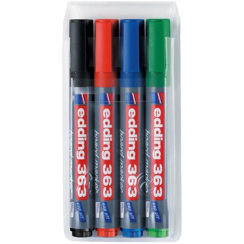 Edding Marker za belu tablu E-363 1-5mm, kosi vrh, set 1/4 sortirano Slike