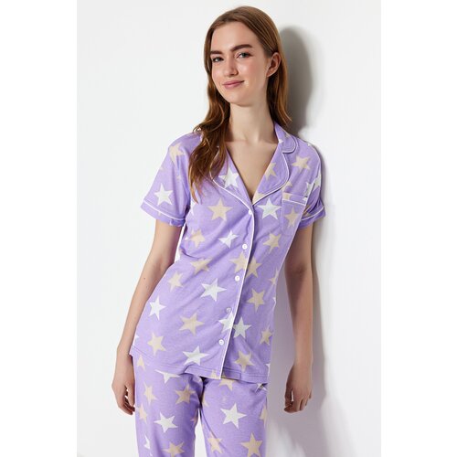 Trendyol Pajama Set - Purple - Plain Slike