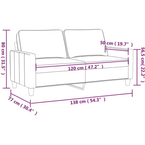 vidaXL Dvosed temno zelen 120 cm žamet, (20922543) Cene