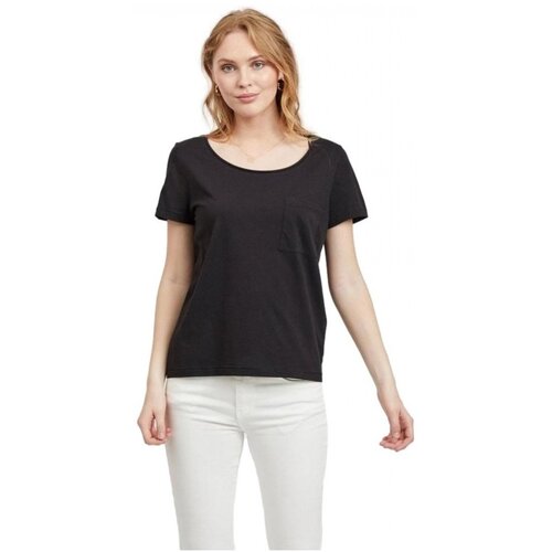 Vila Puloverji Susette T-Shirt - Black Črna Cene
