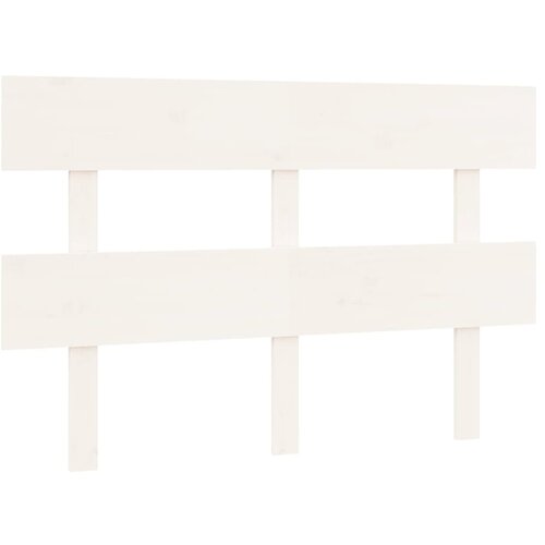 Maison Chic posteljno vzglavje - vzglavna omarica - nočna omarica belo 124x3x81 cm trdna borovina, (21705880) Slike
