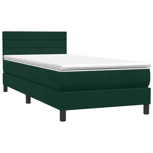 Box Spring krevet s madracem tamnozeleni 80x220 cm bar&amp;scaron;un Slike