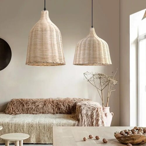 Toolight Viseća stropna svjetiljka od bambusa Natural APP1646-1CP Slike