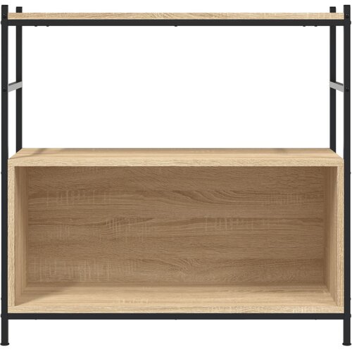  Regal za knjige boja hrasta 80 x 30 x 78,5 cm od drva i željeza Slike
