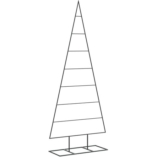 VidaXL Metalno ukrasno božićno drvce crno 150 cm Slike