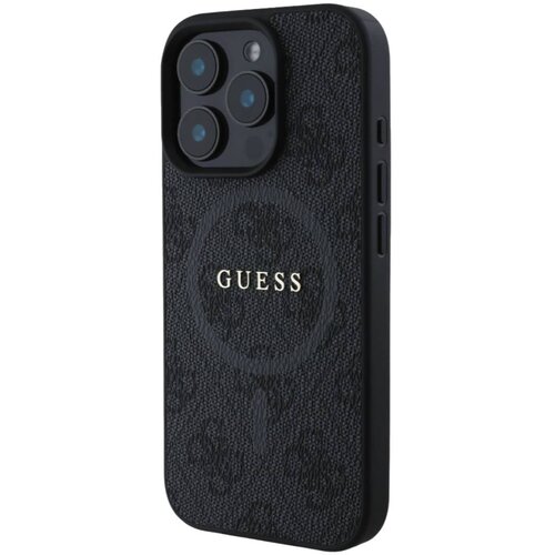 Guess originalni ovitek GUHMP16LG4GFRK za iphone 16 pro - magsafe - pu leather - črn Slike