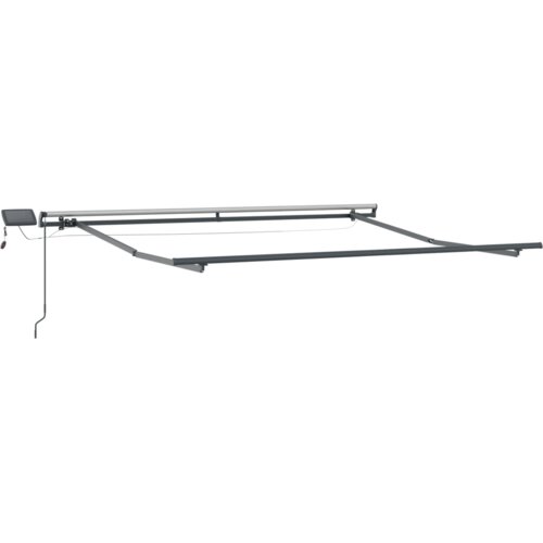 vidaXL Ručna uvučiva tenda s LED-om Zelena i bijela 350x250 cm, Zamjenska tenda za okvir 3,5x2,5 m Zelena i bijela Cijene