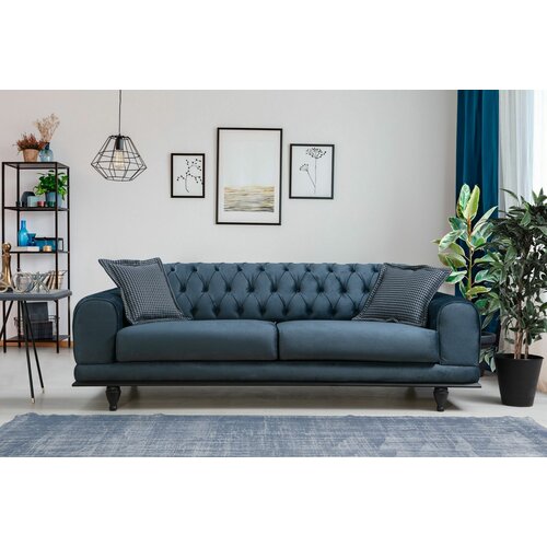  arredo capitone - navy blue navy blue 3-Seat sofa-bed Cene