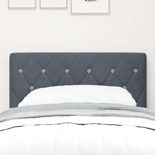 VidaXL uzglavlje s kristalnim dugmetima tamno sivo 80 cm pelo Slike