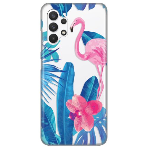 Maska silikonska print skin za samsung A325F galaxy A32 4G (eu) summer flamingo Slike