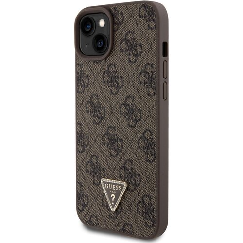 Guess Torbica Guess Hc PU Leather 4G Triangle Strass za iPhone 15 6.1 braon (GUHCP15SP4TDPW) Cene