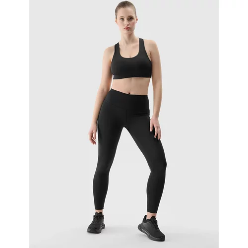 4f Women's Sports Leggings Made of Recycled Materials - Black