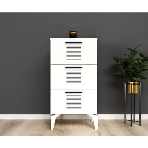 Hanah home asimo h - white white multi purpose cabinet Cene