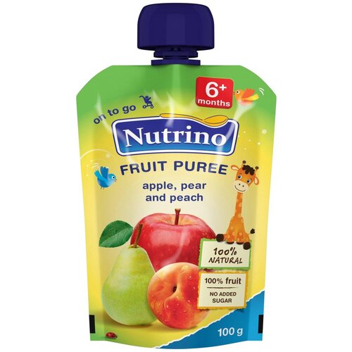 Nutrino kašica jabolko, hruška in breskva, 100 g 1040143 Cene