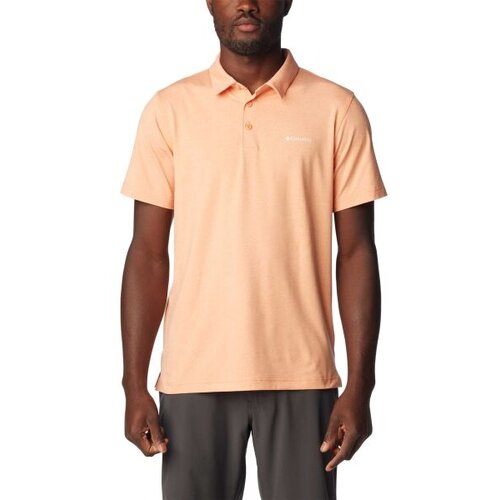 Columbia Majice s kratkimi rokavi Tech Trail Polo Oranžna Cene