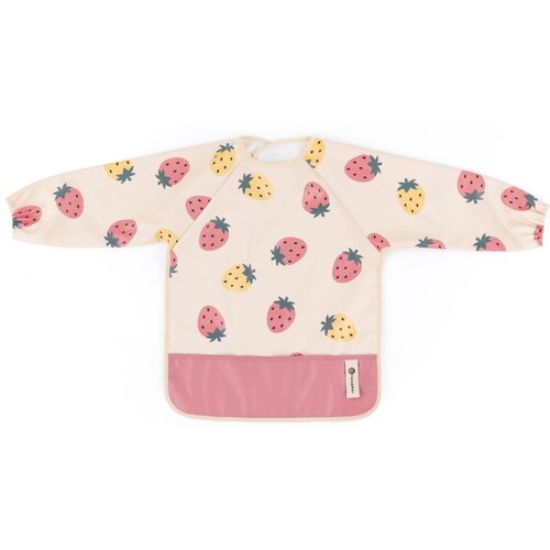 Petite&amp;amp;Mars ben podbradnik s dugim rukavima 2 y+ beige strawberries 1 kom Slike