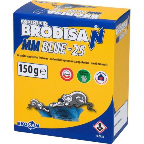 BRODISAN Mamac za mi&amp;scaron;eve i pacove, meki mamac plavi MM-25 150 g Slike