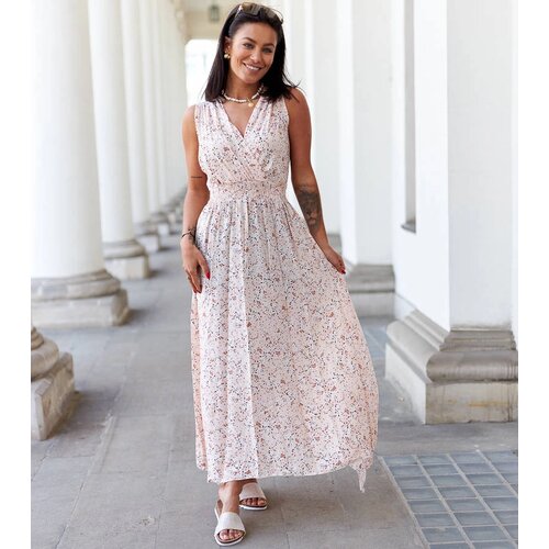 Gemre Beige dress with flowers Napolitano Slike