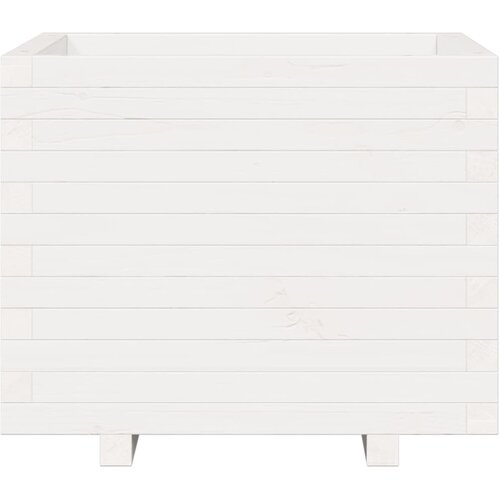  Vrtna sadilica bijela 60x60x49,5 cm od masivne borovine Slike