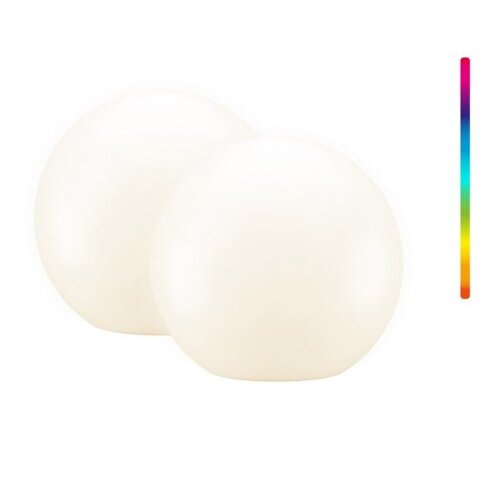 Goobay LED 20cm M RGBW set 2 zunanje solarno baterijsko okroglo dekorativno svetilo Slike