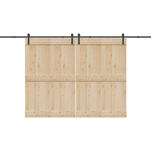  Komplet opreme za drsna vrata 400 cm jeklo črne barve, (22046881) Slike