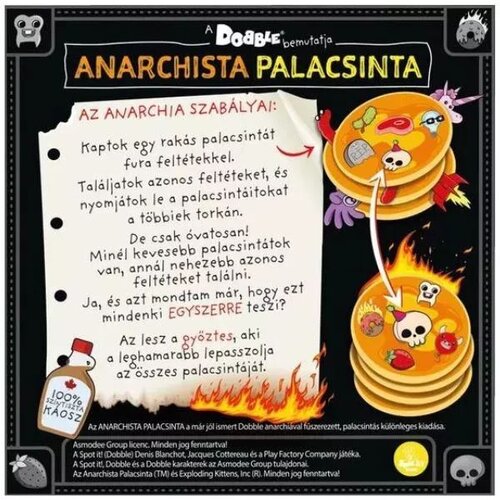 G&amp;eacute;mklub Anarhistična palačinka družabna igra Slike