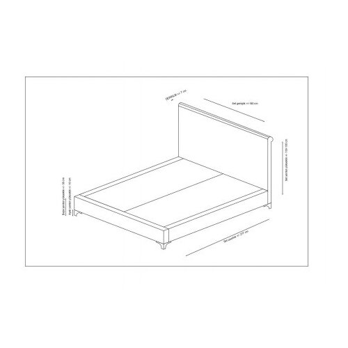 Hanah home Bračni krevet Deluxe 140 x 200 Anthracite Slike