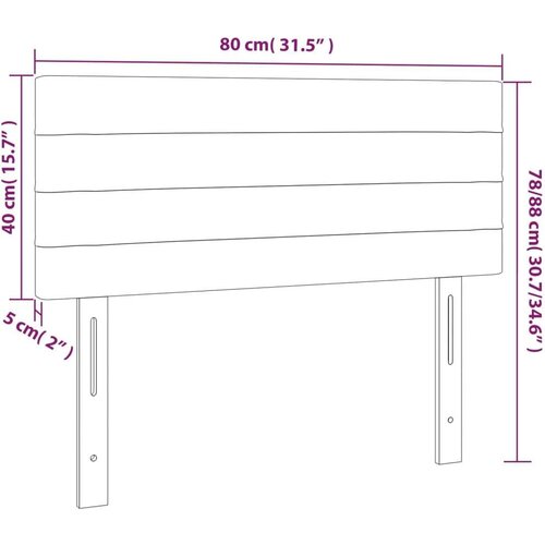  LED uzglavlje tamnozeleno 80 x 5 x 78/88 cm bar&amp;scaron;unasto Slike