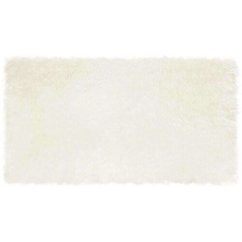  Lažni Ovčji Tepih Bijelo 60 x 110 cm Poliester Slike